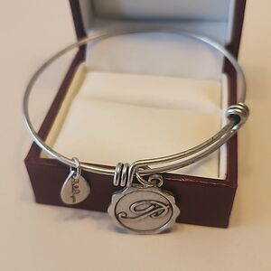 Bella Ryann P Charm Initial Bracelet